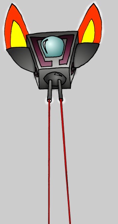 Enemy space ship lasers